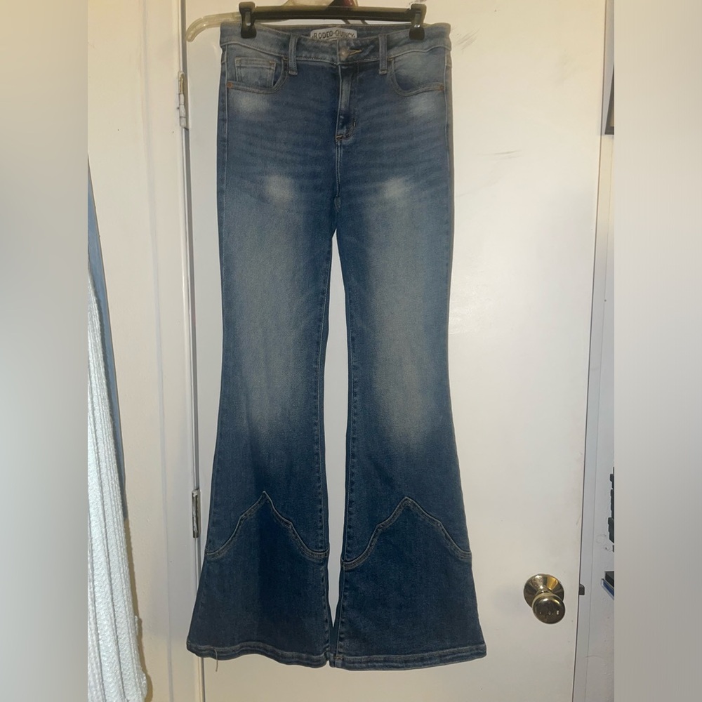 Women's Blue Flared Jeans by rodeo Quincy size 9